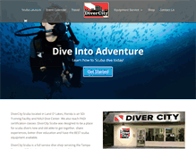 Tablet Screenshot of divercityscuba.com